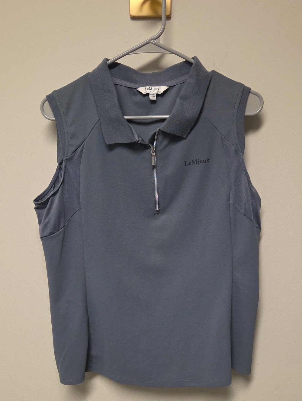 Lemieux Women's Equestrian Sleeveless Polo, US 10 / Large, Blue